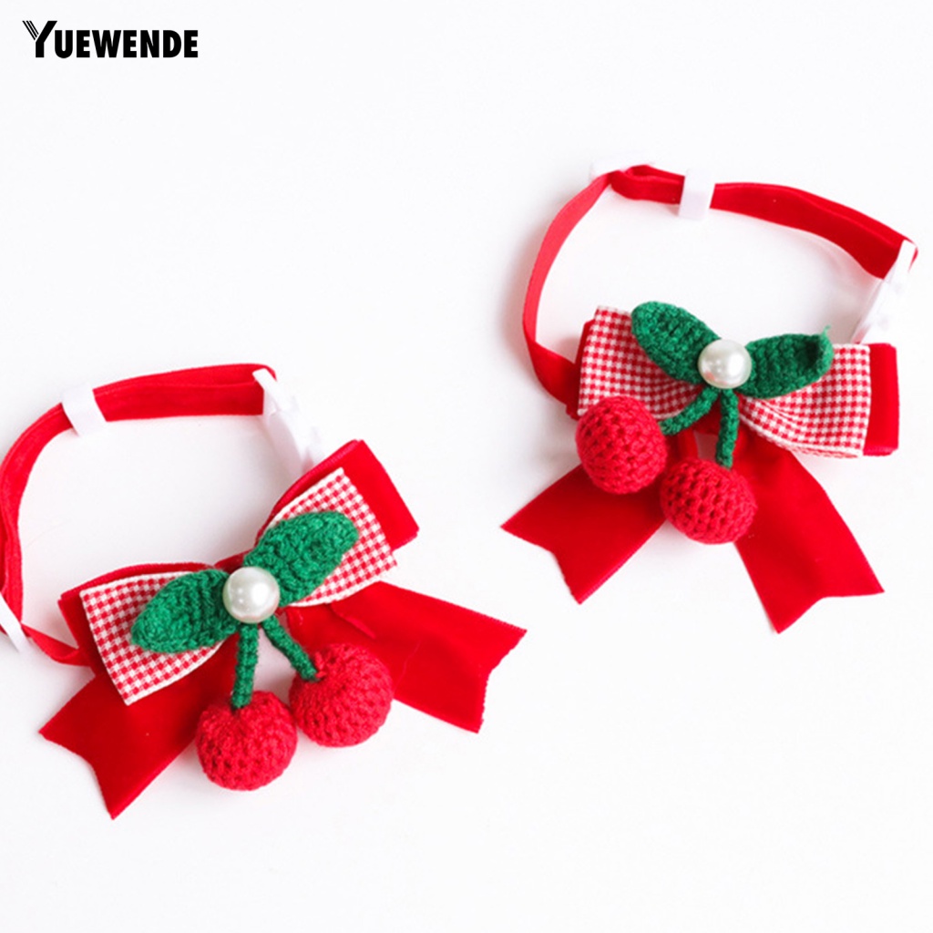 Vòng Cổ Đan Len Đính Nơ Thoải Mái Cho Thú Cưng