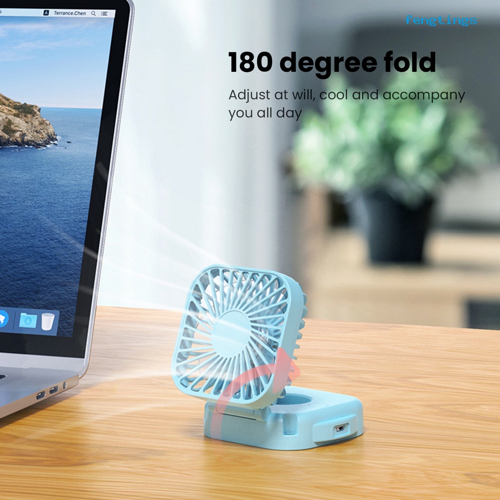 1 Bộ Quạt Làm Mát 3 Cánh Dạng Gập Có Gương Soi Lâu Trôi Hỗ Trợ Tải Trọng Khí Dành Cho Văn Phòng