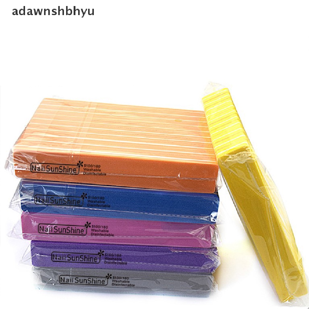 Set 10 Miếng Xốp Nhám Đánh Bóng Móng Tay 100 / 180