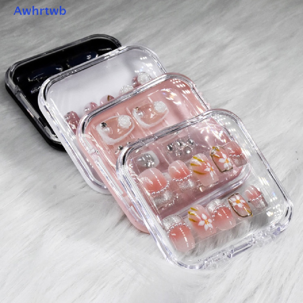 Hộp Đựng Trang Sức / Móng Tay Giả Bằng Acrylic Dạng Nhấn Tiện Dụng DIY Mới