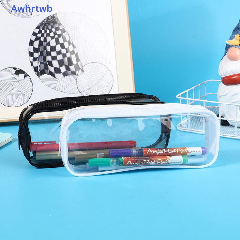 Túi Đựng Bút Trong Suốt Sức Chứa Lớn Có Khóa Kéo Tiện Dụng Cho Trường Học / Văn Phòng Mới