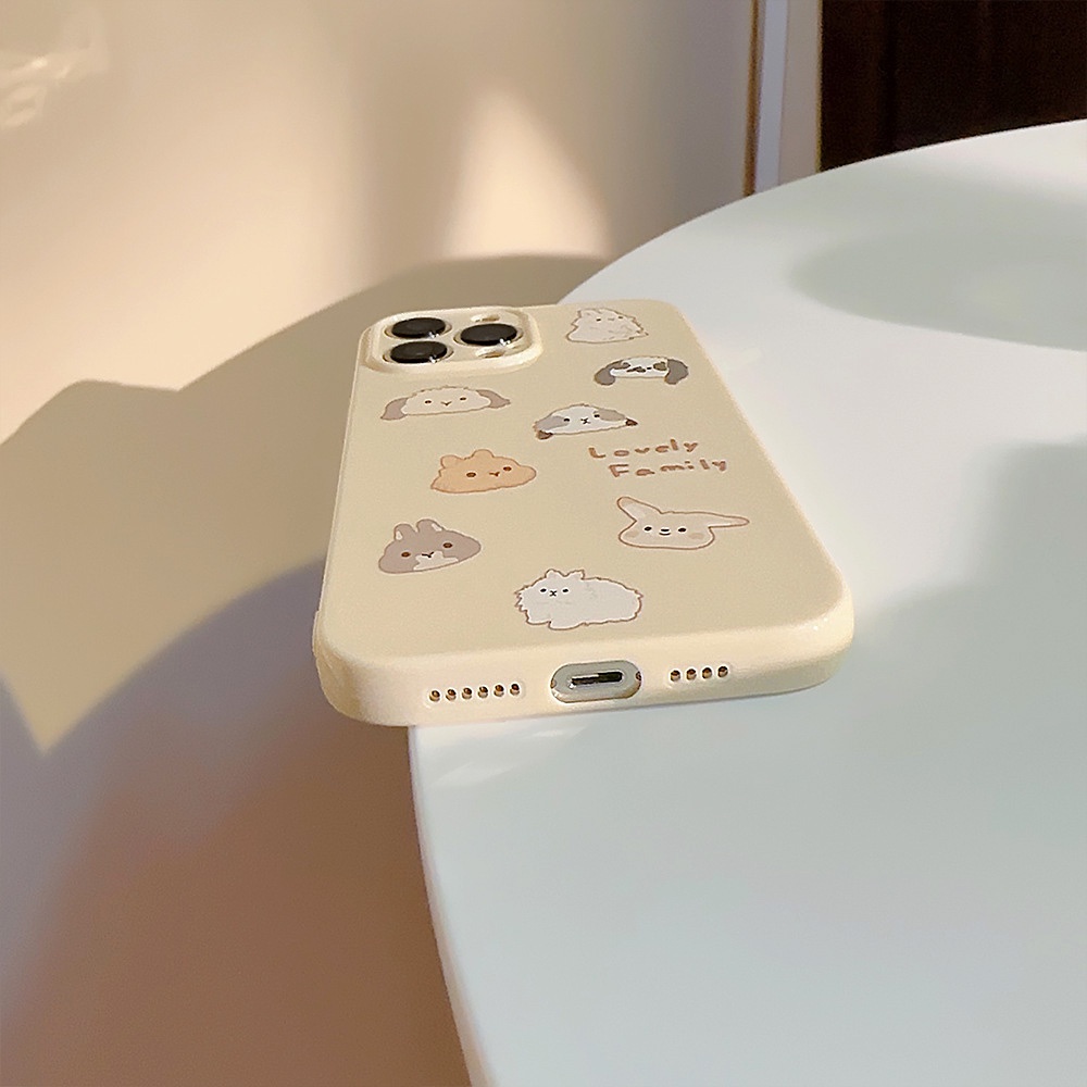 Ốp Điện Thoại TPU Dẻo Họa Tiết Hoạt Hình Chú Thỏ Dễ Thương Chống Trầy Cho IPhone 11 12 13 14 Pro Max