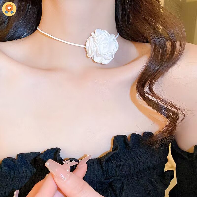 Vòng Cổ choker Họa Tiết Hoa Thời Trang Phong Cách Hàn Quốc