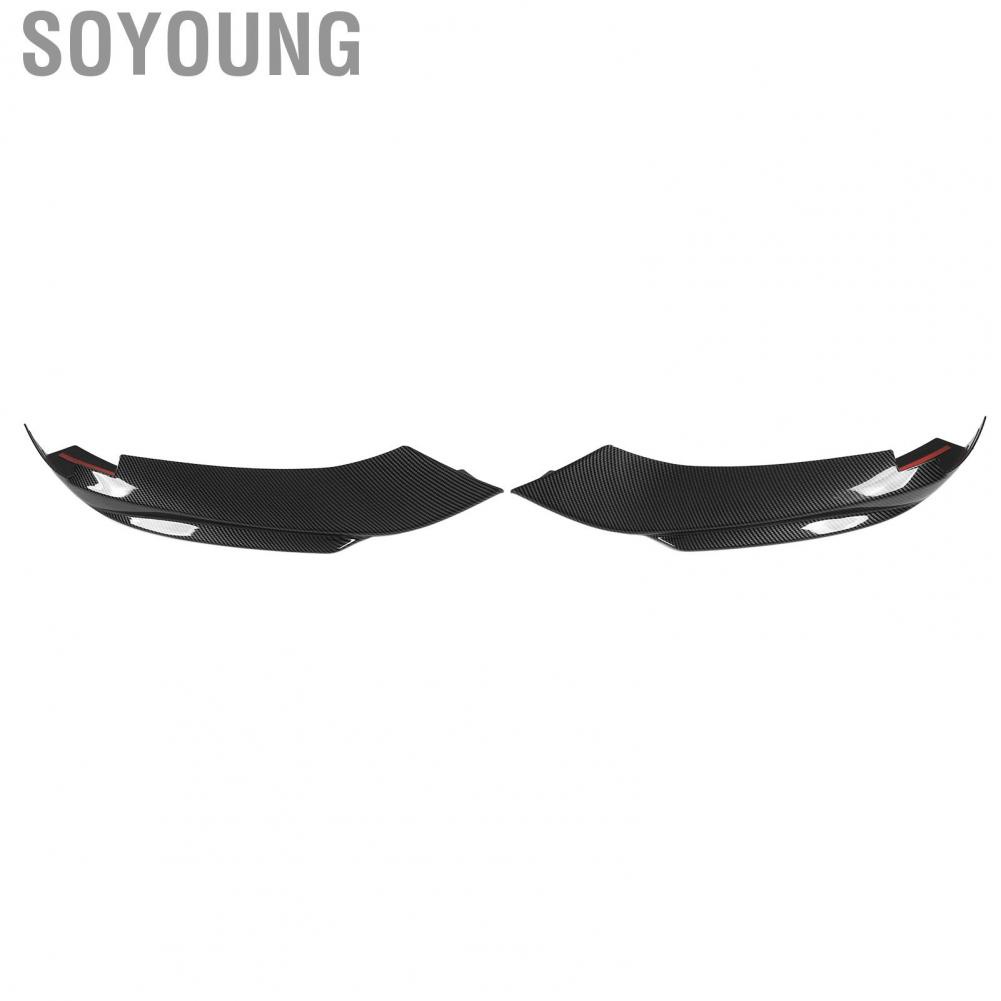 Soyoung Front Bumper Lip Wing Spoiler Long Durability Exquisite Craftsmanship Carbon Fibre Style for Vehicle