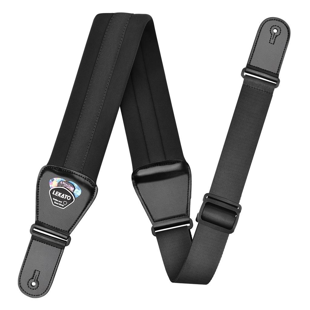 LEKATO Dây Đeo Vai Dày 3 "Với 6 Miếng Xốp Mềm Thoải Mái Cho Đàn Guitar Điện / Bass / Ukulele / Banjo