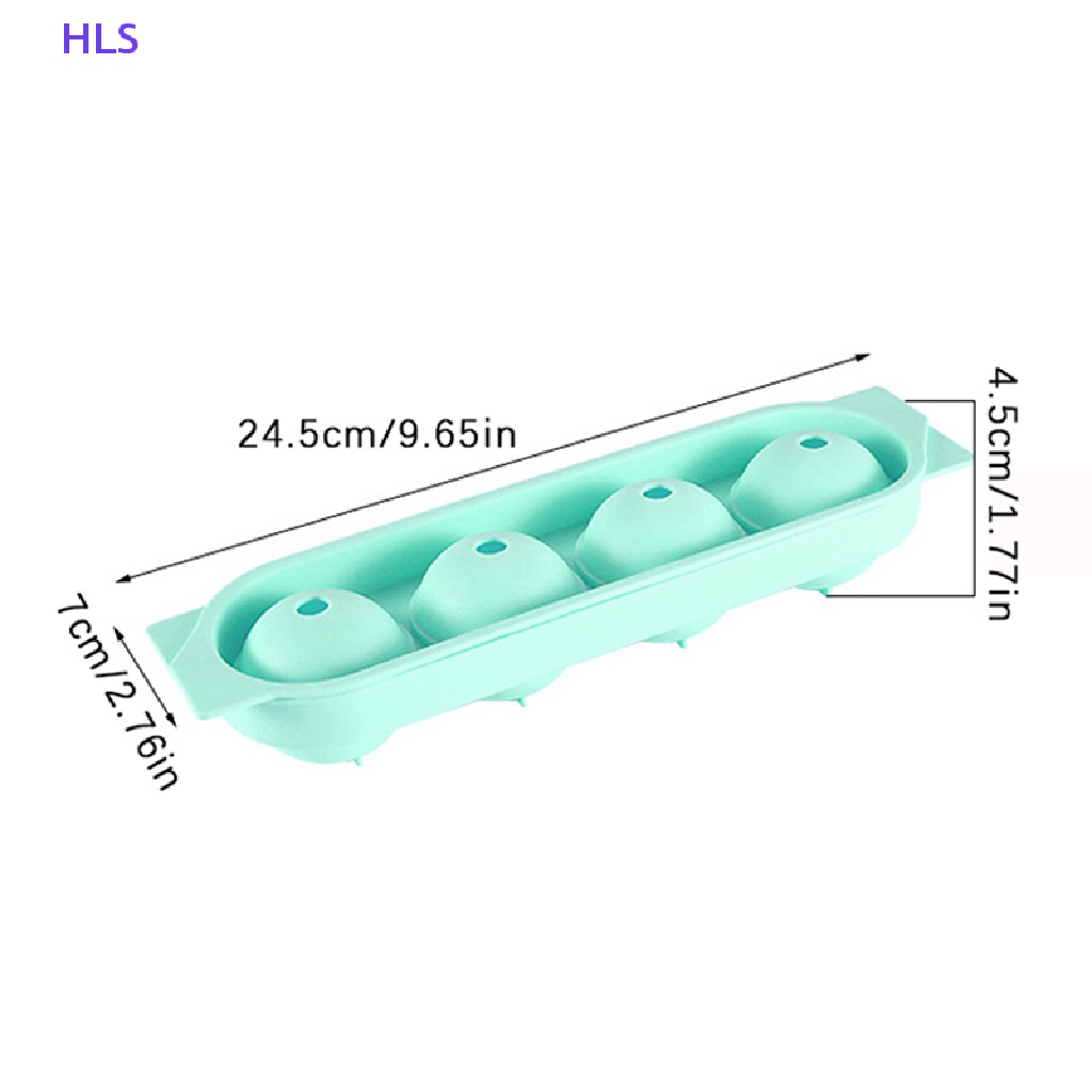 1 Khuôn Làm Đá Viên 4 Ngăn Bằng Silicone DIY