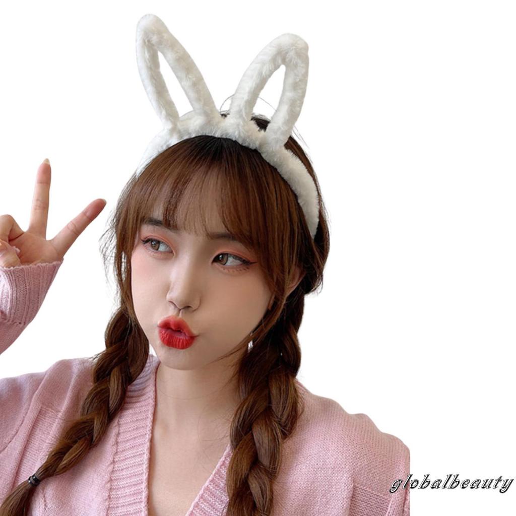 Băng Đô Cài Tóc Hình Tai Thỏ Nhồi Bông Phong Cách Halloween