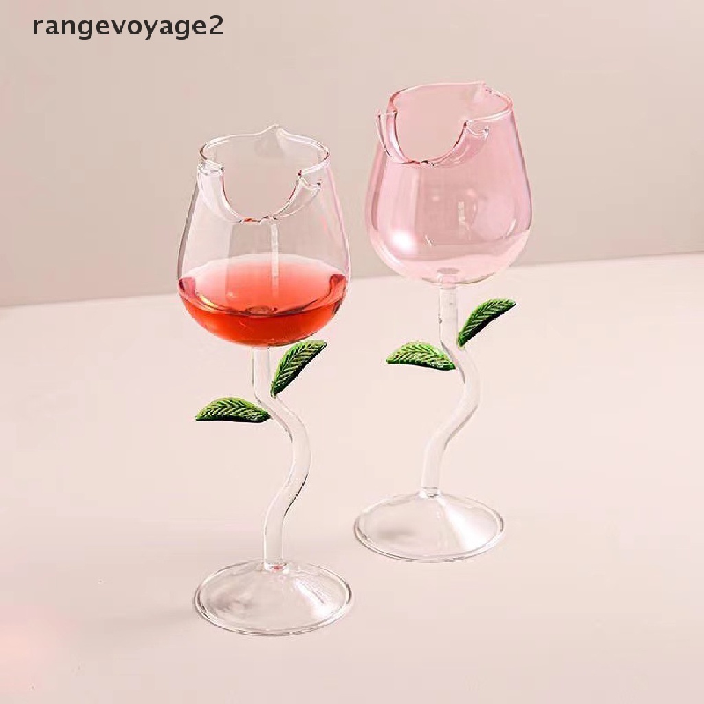 Set 2 Ly Rượu Vang Hình Hoa Hồng Nhiều Màu 150 #