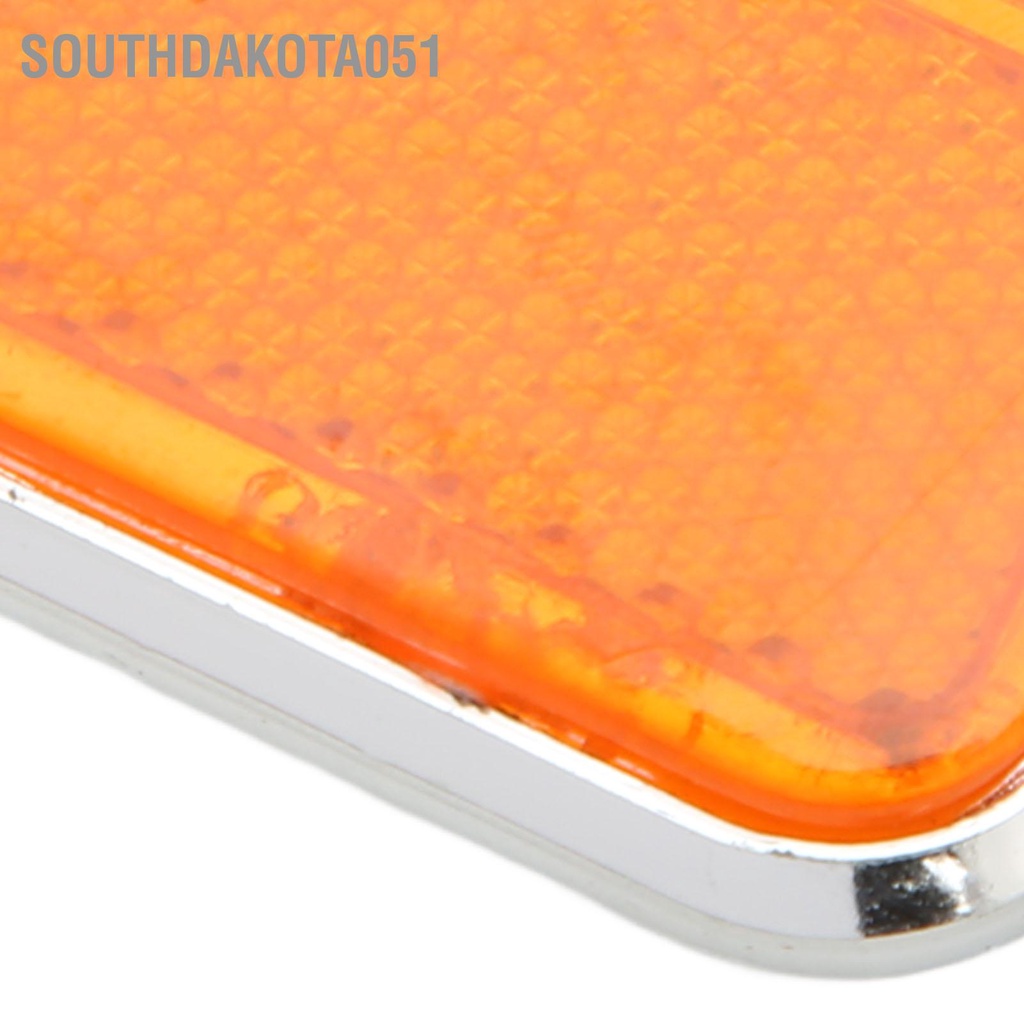 Southdakota051 4 Miếng Dán Phản Quang Hình Chữ Nhật An Toàn ABS Nhãn Đa Năng Cho Ô Tô Xe Máy