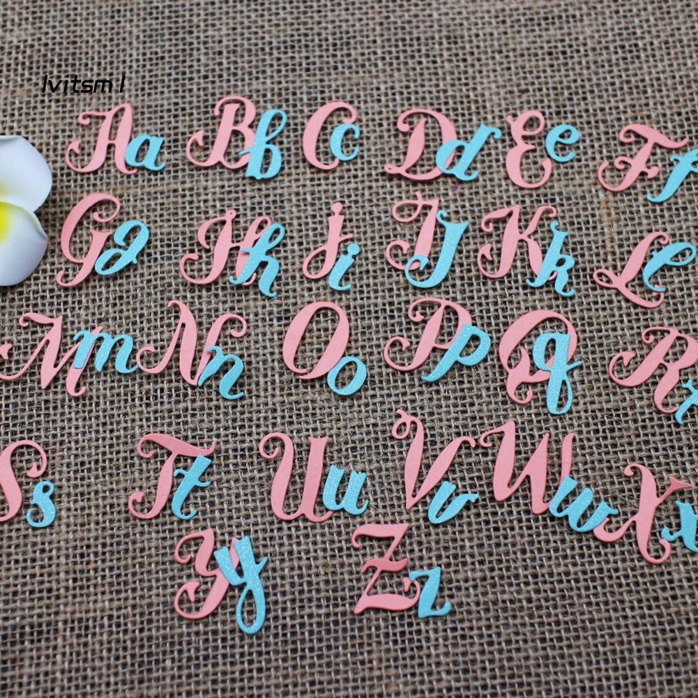 Khuôn Cắt Giấy Làm Từ Kim Loại Hình Chữ Cái Alphabet Trang Trí Scrapbook