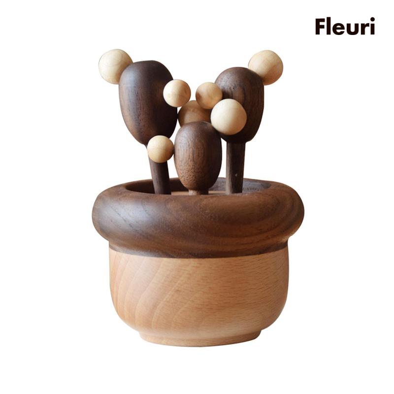 Nĩa Ăn Trái Cây Bằng Gỗ Dễ Thương Cho Nhà Hàng / Tiệc Cưới