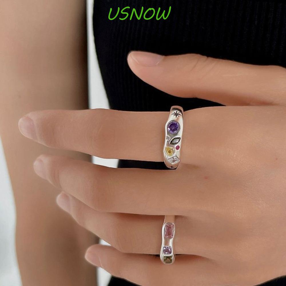 Nhẫn Đôi Bằng Đá Nham Thạch Phong Cách Vintage Cá Tính|Áo Thun Phong Cách Đường Phố Cá Tính|Nhẫn Thiết Kế Độc Đáo Thời Trang Cao Cấp