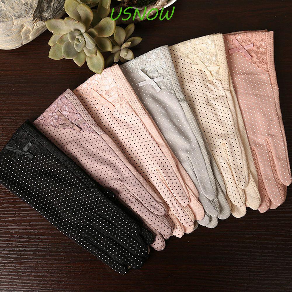 Găng Tay Lái Xe Chống Trượt Chống Tia Uv Phối Ren Thời Trang Mùa Xuân Cho Nữ