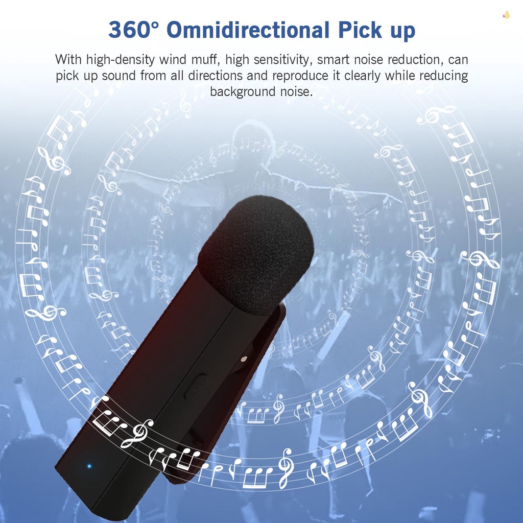 Bộ Micro Mini Đa Hướng Dạng Kẹp Loại Bỏ Tiếng Ồn Thông Minh ENC Kèm Hộp Sạc Cho Andr