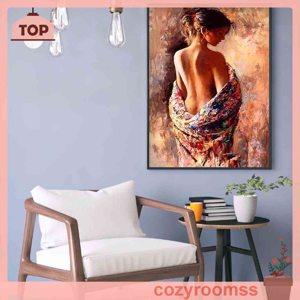 Tranh Đính Đá Kim Cương Toàn Bộ 5D DIY Hình Người Phụ Nữ Quyến Rũ