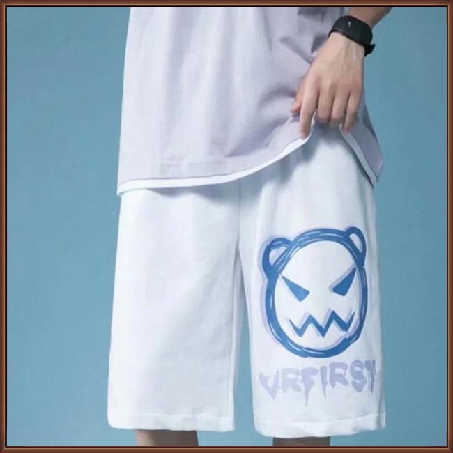 Quần Short Thể Thao Dáng Rộng In Hình Quái Vật Cá Tính Cho Nam