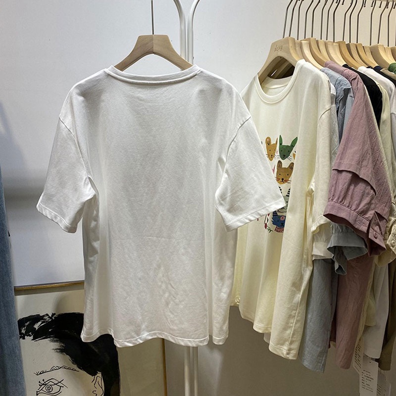 NRVP Áo Thun 100% Cotton Tay Ngắn Phong Cách Hàn Quốc Mới