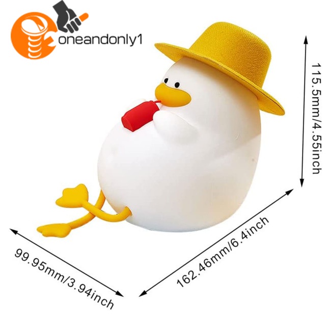 Đèn Ngủ 3 Cấp Độ Hình Chú Vịt Nhiều Màu Sắc Dễ Thương Tùy Chọn Kèm Sạc Usb Tiện Dụng Cho Bé