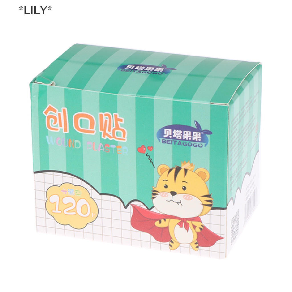 LILY 120 cái/hộp không thấm nước thoáng khí vòng ban nhạc AIDS cho trẻ em chăm sóc vết thương uuu