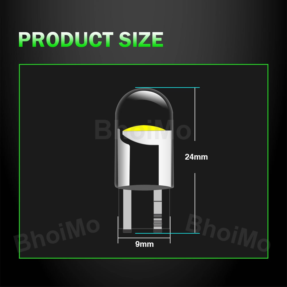 Đèn Led COB T10 Siêu Ngắn Gắn Biển Số Xe Hơi / Xe Máy W5W 194 168 DC12V