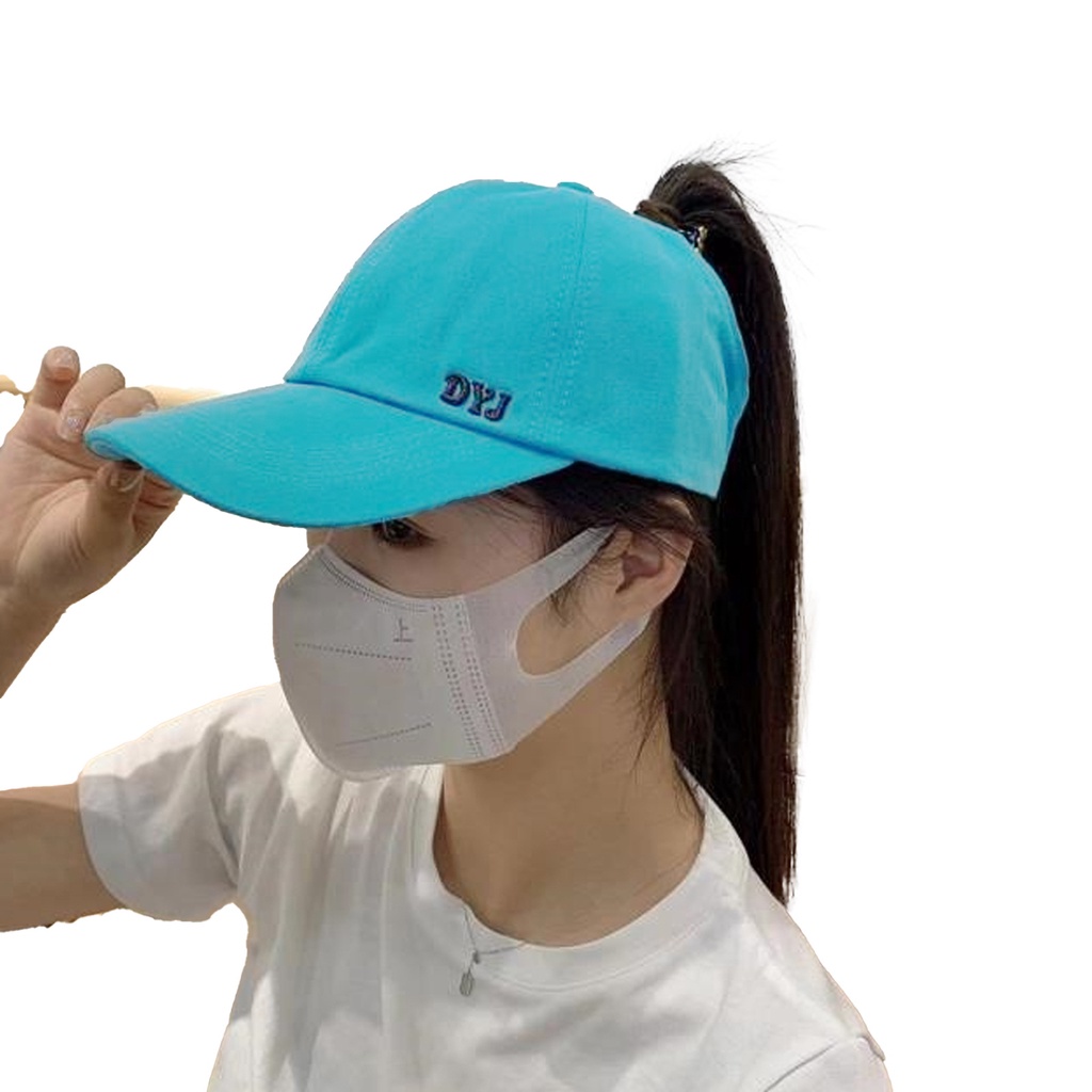 Mũ Lưỡi Trai Hở Chóp Thêu Chữ Màu Sắc Thời Trang Cho Nữ