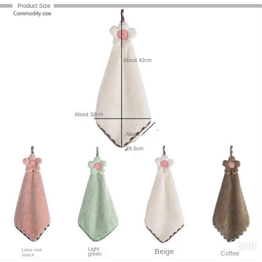 Khăn Lông Cừu San Hô Khăn Treo Hoạt Hình Quả Dứa Phòng Tắm Nhà Bếp Bát Rửa Nước Dày Thấm Hút Sáng Tạo Lau