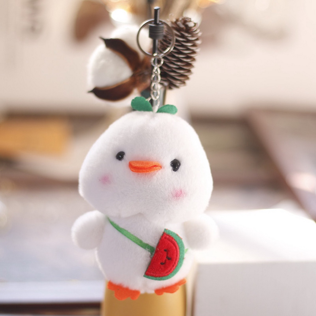 Móc Khóa Hình Vịt Nhồi Bông 11cm Bằng Cotton Mềm Mại