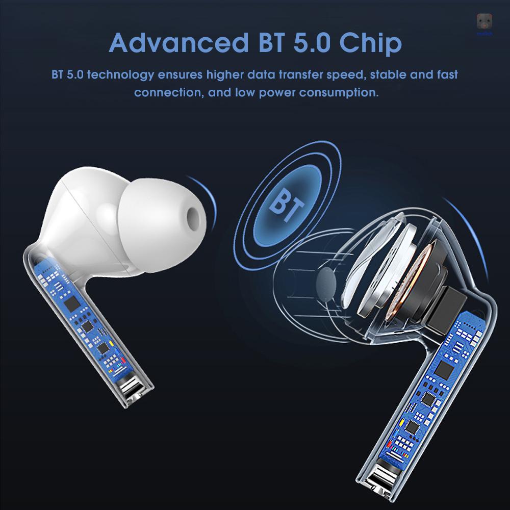 LENOVO Tai Nghe Nhét Trong Không Dây Bluetooth 5.0 Điều Khiển Cảm Ứng Chống Mồ Hôi Tích Hợp Mic 300mAh Kèm Hộp Sạc Ốp