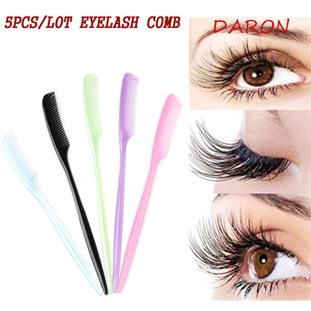 Set 5 Cọ Trang Điểm Lông Mày Bằng Nhựa Màu Sắc Ngẫu Nhiên