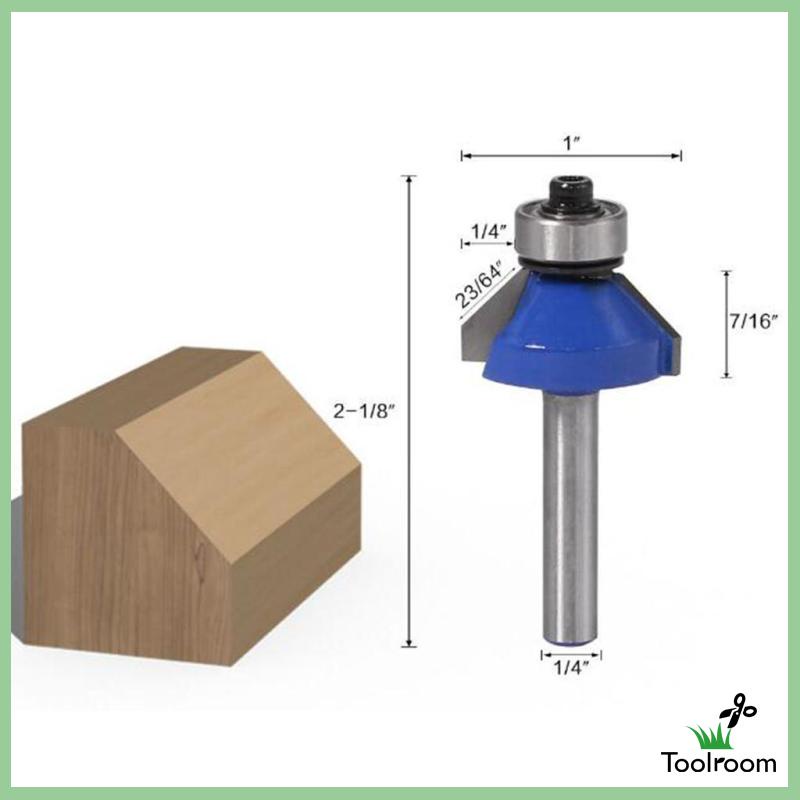 Mũi Phay Gỗ Bằng Hợp Kim 1 / 4 "Siêu Bền Tiện Dụng