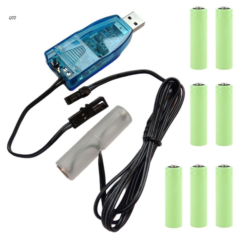 Dây Cáp Nguồn 1m Chuyển Đổi USB Sang 1.5V 3V 4.5V 6V 12V 24V AM3 / AA / LR6 Chuyên Dụng Cho Quạt / Đèn LED / Bàn Phím