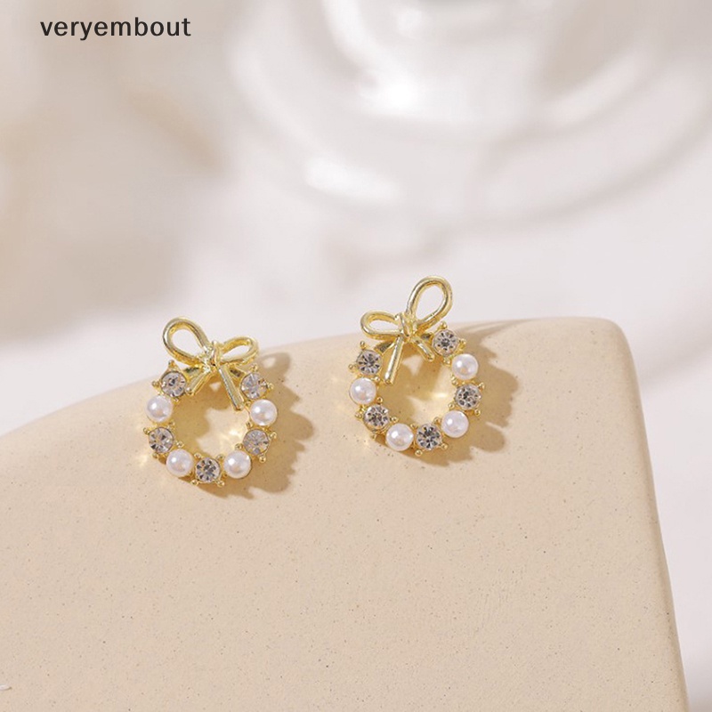 Khuyên Tai Kim Loại Đính Hạt Ngọc Trai Nhân Tạo Thanh Lịch Thời Trang Cho Nữ