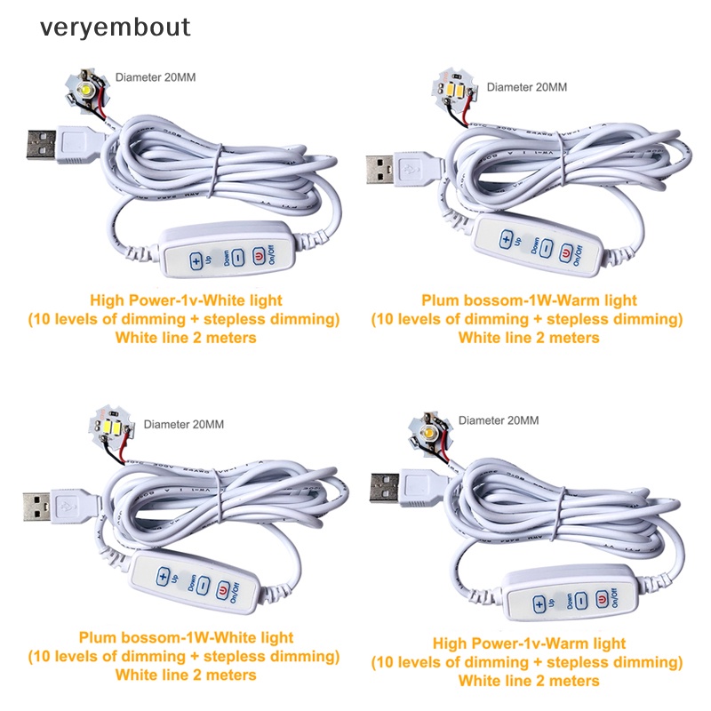 Chip Đèn LED DC 5V 5730 SMD DIY Có Thể Điều Chỉnh Độ Sáng Và Sạc Lại Bằng Cổng USB Dùng Trong Nhà Và Ngoài Trời