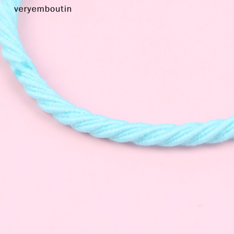 Set 50 / 20 / 30 Dây Thun Buộc Tóc Bằng Nylon Co Giãn Dành Cho Nam Nữ