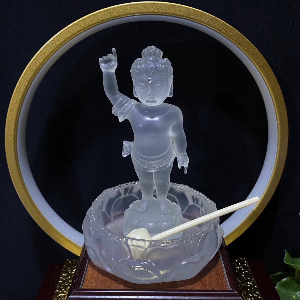 [Ảnh thật] Bộ Tắm Phật Đản Sanh Mini Gía Rẻ Kèm Gáo Nước Và Chậu Cực Xinh  tamlinhvanhoaphamphatgiao