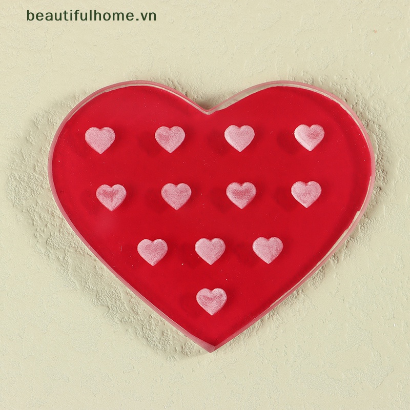 Khay Đựng Lông Mi Giả Bằng Acrylic Hình Trái Tim Độc Đáo