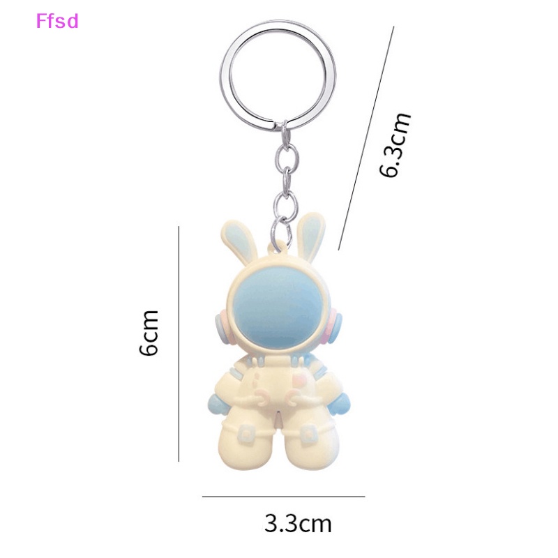{Ffsd} Móc Khóa PVC Hình Thỏ Phi Hành Gia Hoạt Hình Phụ Kiện Trang Sức Ba Lô * Hàng Bán Chạy