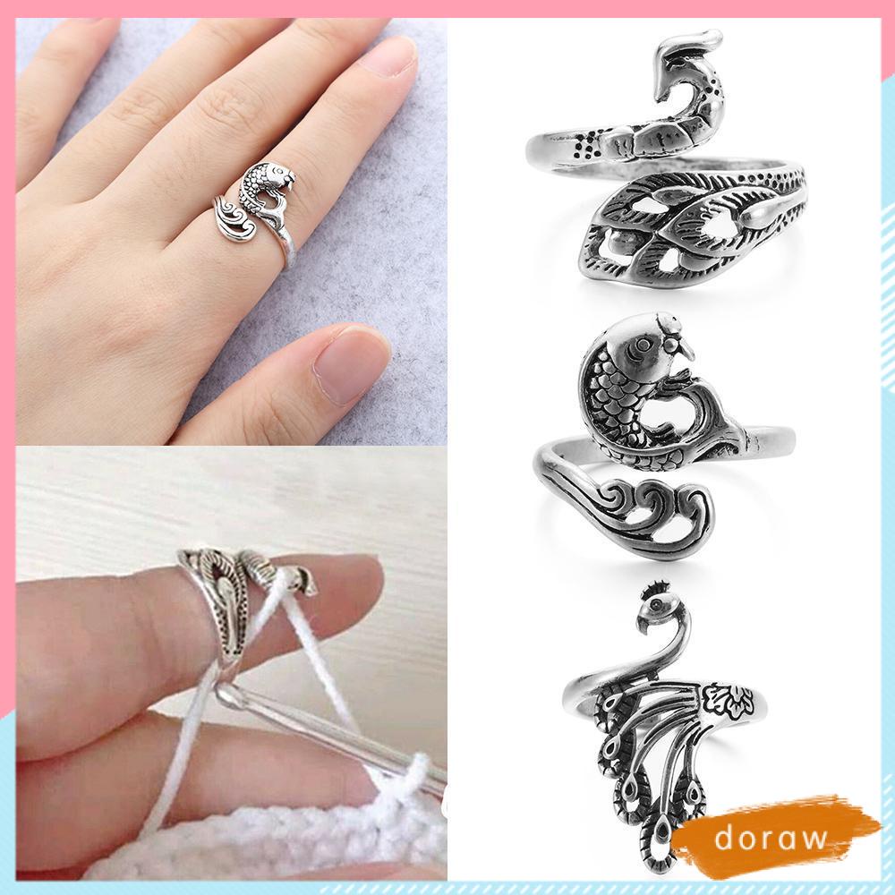 1 Nhẫn Đan Len Hình Chim Công / Phượng Hoàng / Chim Công Độc Đáo Tiện Dụng