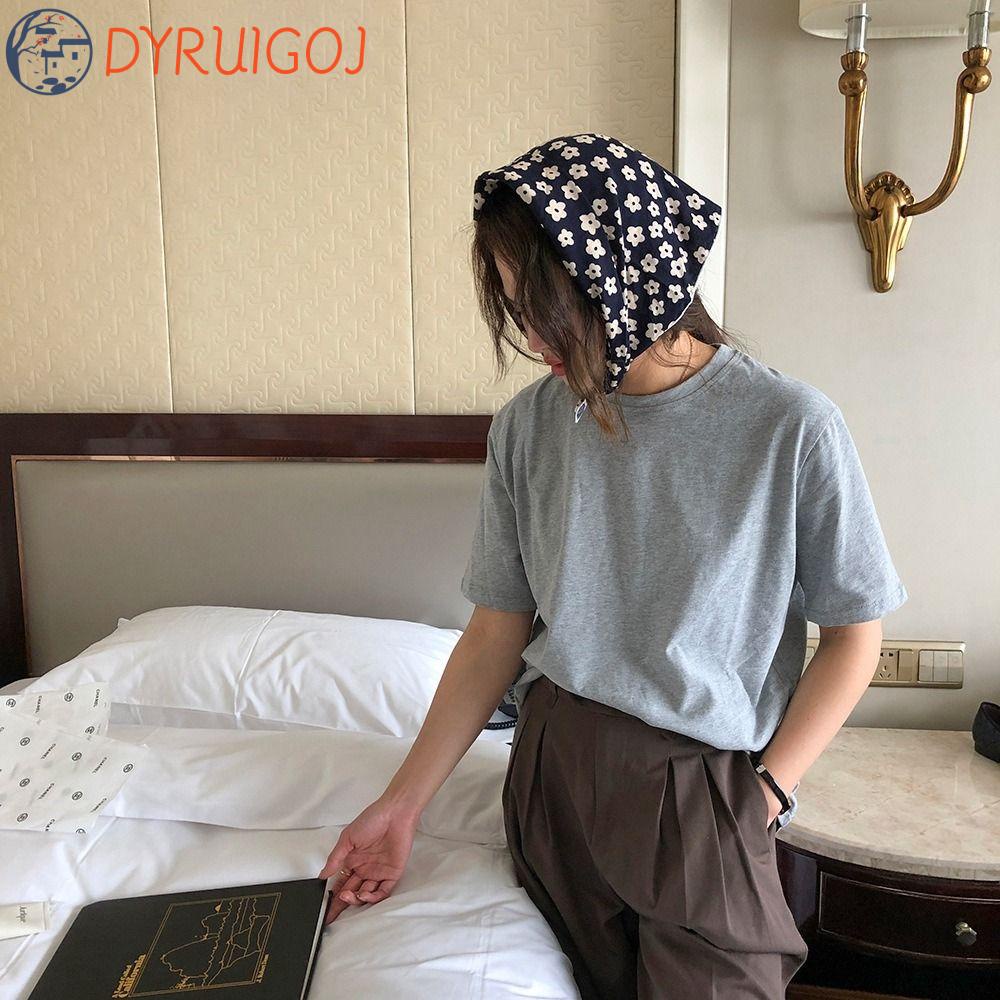 Dyruidoj Khăn Quàng Cổ / Khăn Quàng Cổ Bằng Cotton Lanh Hình Vuông In Họa Tiết Cổ Điển Cho Nữ