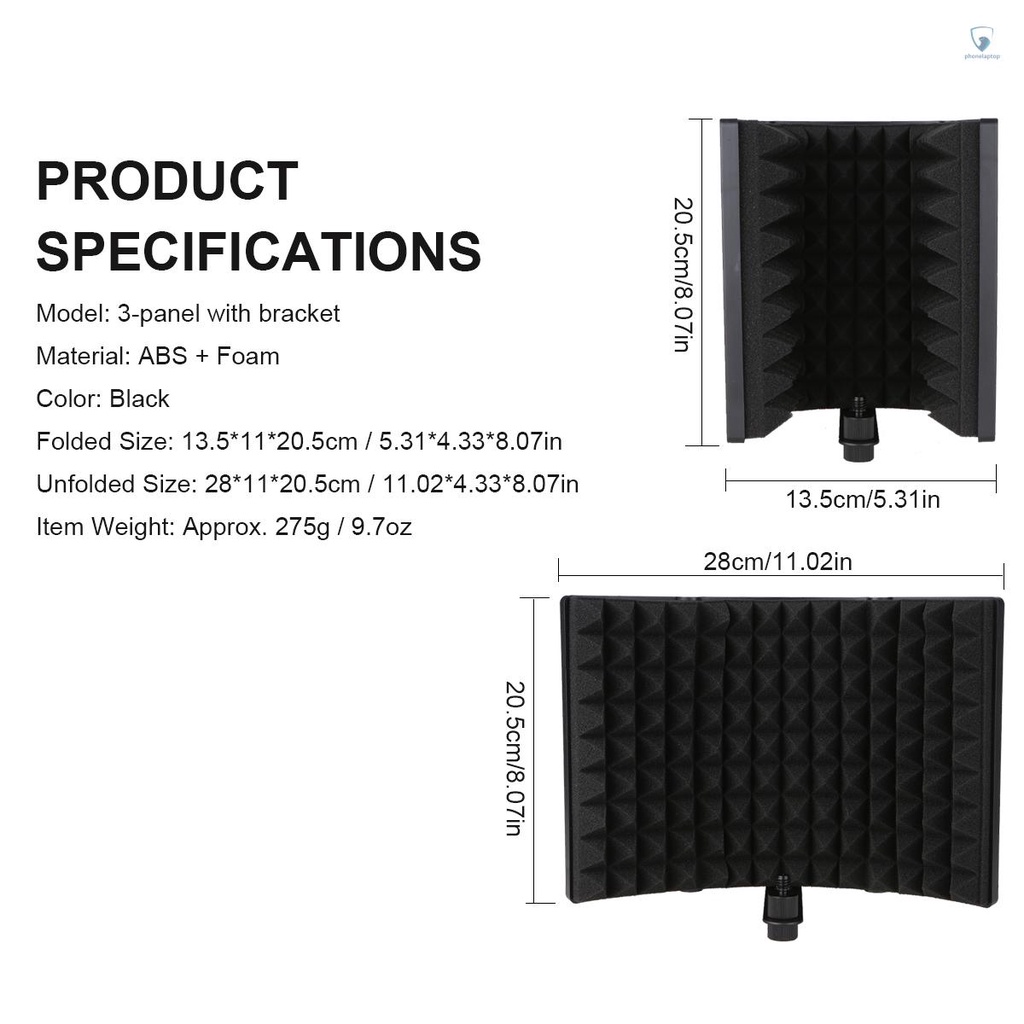 Vỏ Bọc Màn Hình Bằng Xốp Cách Âm 3 Tầng Mini Có Thể Gập Lại Tiện Dụng