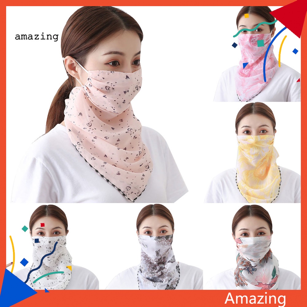 Khẩu Trang Chống Tia UV Thoáng Khí In Họa Tiết Thời Trang Cho Nữ