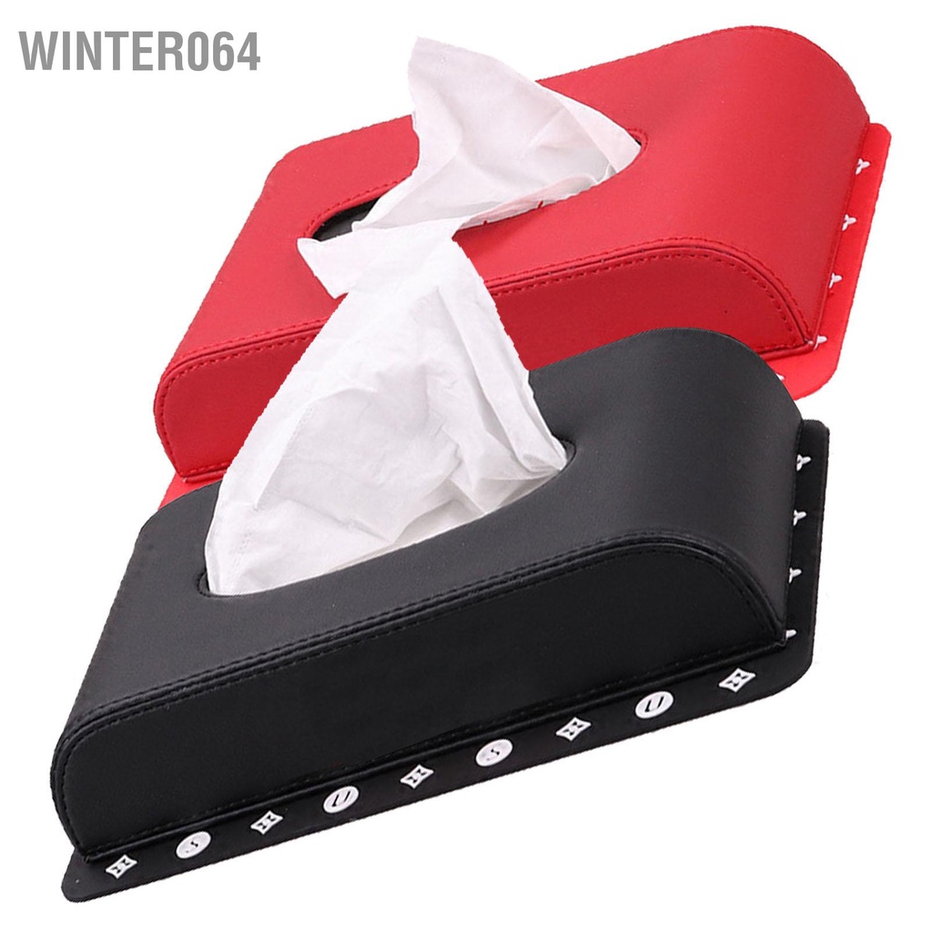 Winter064 Hộp đựng khăn giấy trên ô tô có công tắc từ tính ăn bằng da thay thế cho CX‑5 CX‑4