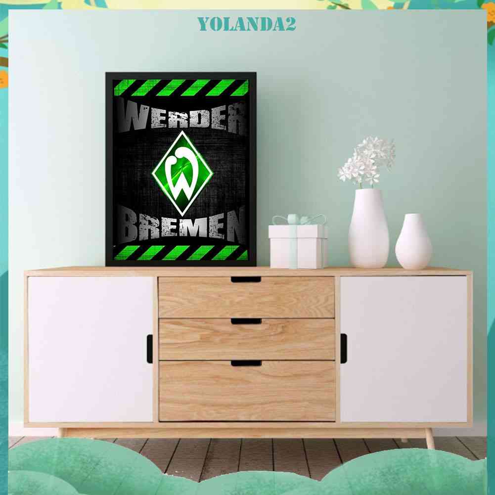 Tranh Đính Đá Kim Cương Toàn Diện Hình Logo Câu Lạc Bộ Bóng Đá Werder