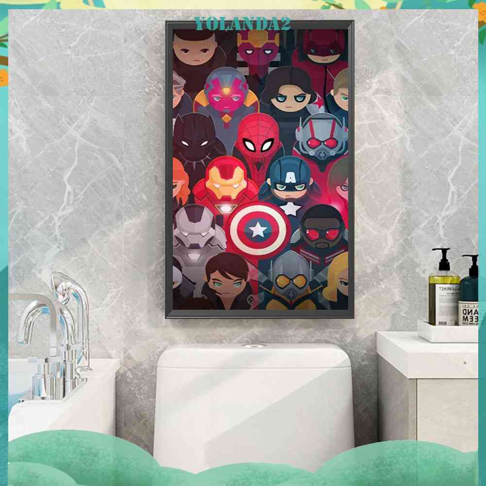 Bộ Tranh Đính Đá 5D Họa Tiết Hoạt Hình Dễ Thương Độc Đáo DIY Dùng Trang Trí Nhà Cửa