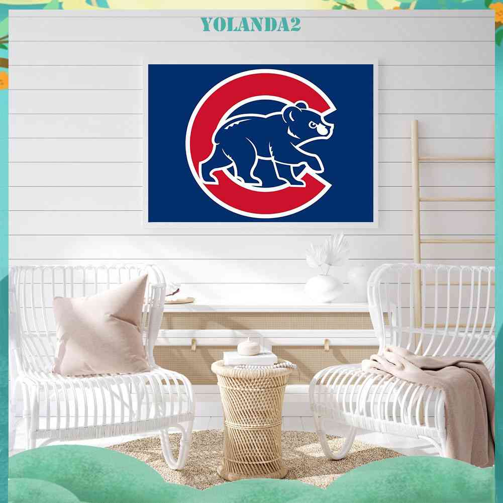 Bộ Tranh Đính Đá 5D Họa Tiết Huy Hiệu Bóng Chày Độc Đáo DIY Dùng Trang Trí