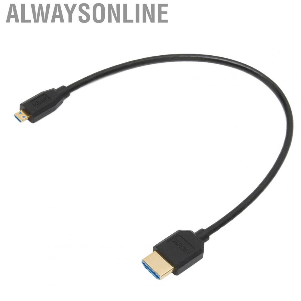 Alwaysonline Micro HD Multimedia Interface To Cord Cable 8K 60Hz for  Video Camera