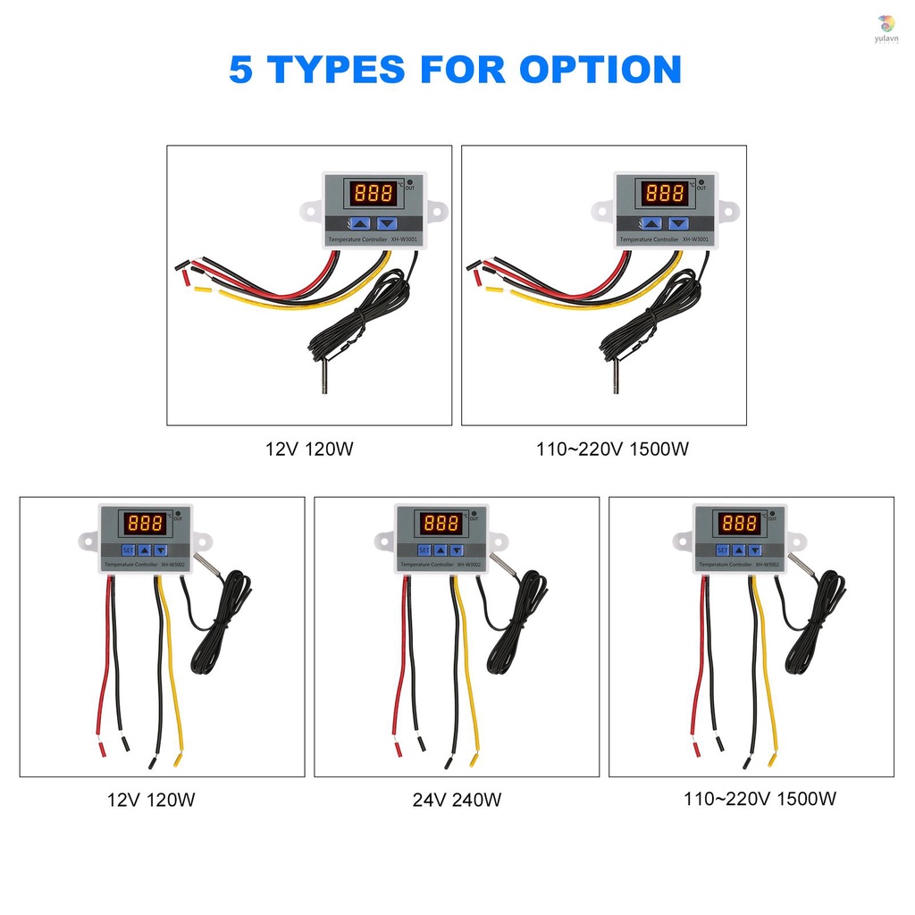 Mô-đun Điều Khiển Nhiệt Độ Điện Tử Màn Hình LED Hiển Thị Nhiệt Độ NTC Probe - 50~110 °C Tủ Lạnh 12V 120W 12V 120W Chất Lượng Cao