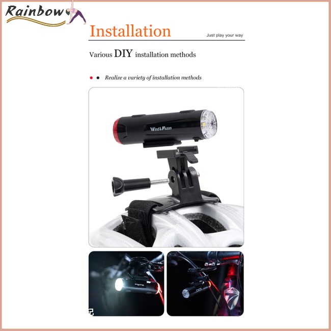 Đèn Pha Cảnh Báo An Toàn Gắn Mũ Bảo Hiểm Cho Xe Đạp Leo Núi