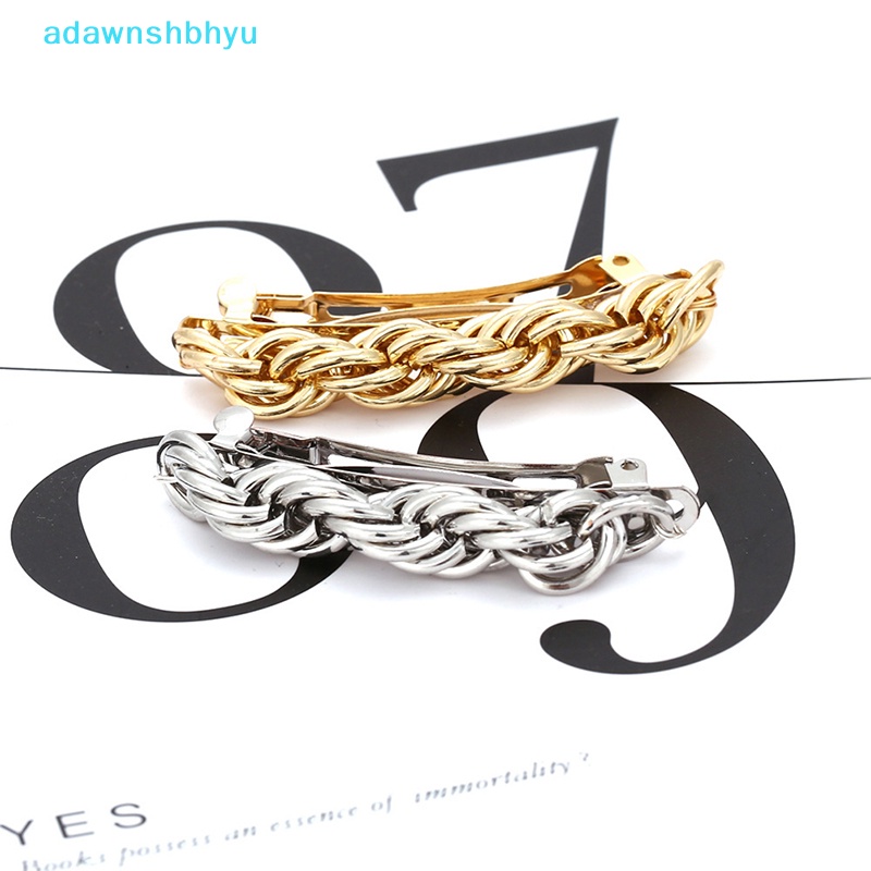 Kẹp Tóc Dạng Xoắn Bằng Kim Loại Màu Vàng / Bạc Tối Giản Cho Nữ