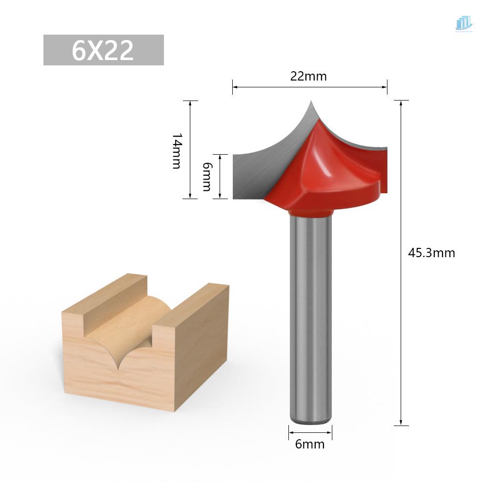 Bộ Định Tuyến Cạnh Tròn 6mm 22mm (s2mwvn) Cho Máy Phay